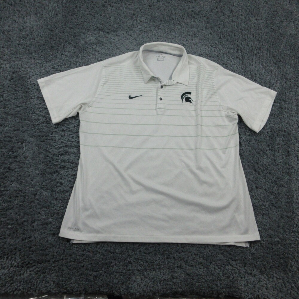 Michigan State Spartans Shirt Mens 2XL NCAA Basketball Nike Dri Fit Spartan